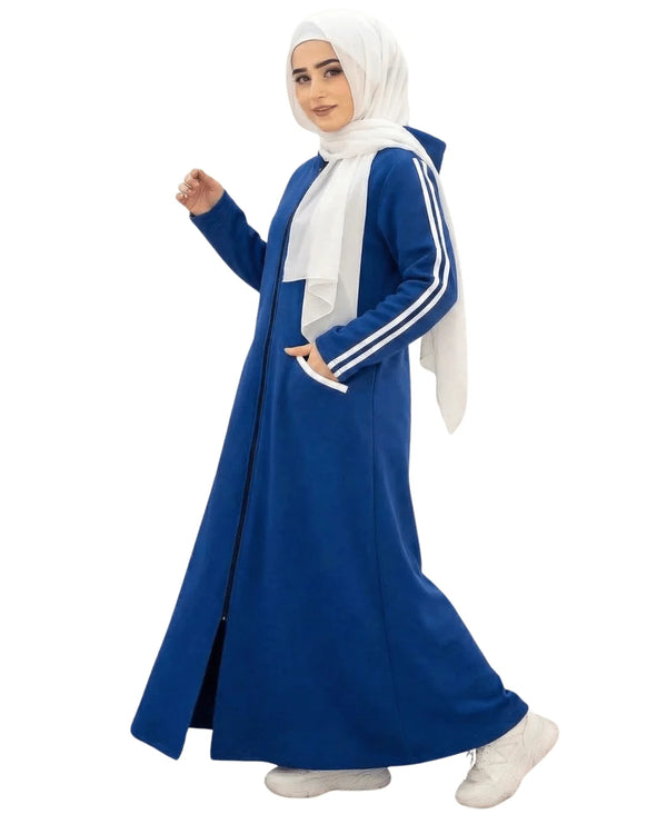 Women Hooded Abaya | Royal Blue